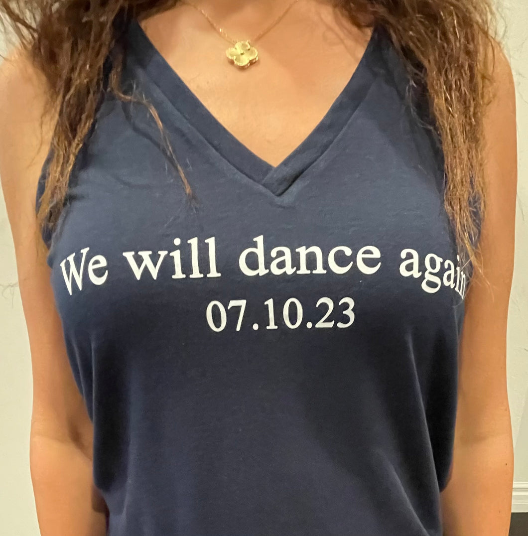 Boxercraft “We Will Dance Again” Tank Top in Navy Blue