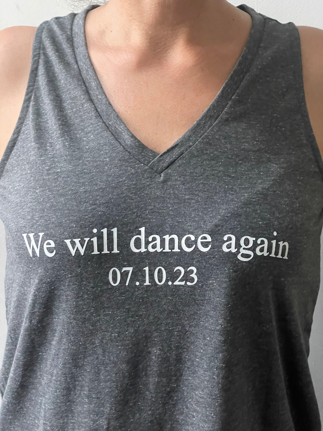Boxercraft “We Will Dance Again” Tank Top in Gray