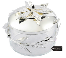 Load image into Gallery viewer, Silver Plated Flower and Vine Designed Decorative Dish with Spoon