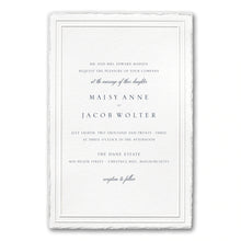 Load image into Gallery viewer, Stylish Feather Deckle Wedding Invitation