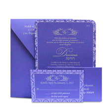 Load image into Gallery viewer, Purple Elegance Bat Mitzvah Invitation
