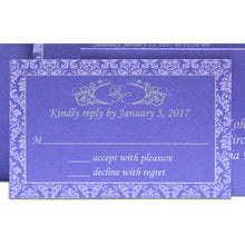 Load image into Gallery viewer, Purple Elegance Bat Mitzvah Invitation
