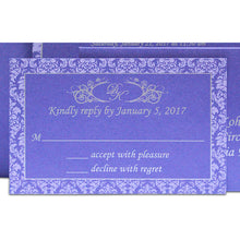 Load image into Gallery viewer, Purple Elegance Bat Mitzvah Invitation