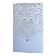 Load image into Gallery viewer, White Shimmer Laser Cut Wedding Invitation
