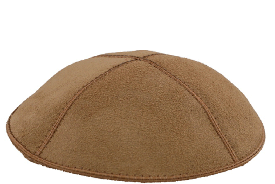 Sand Suede Kippah, Jewish Skull Cap, with Personalization, Set of 12