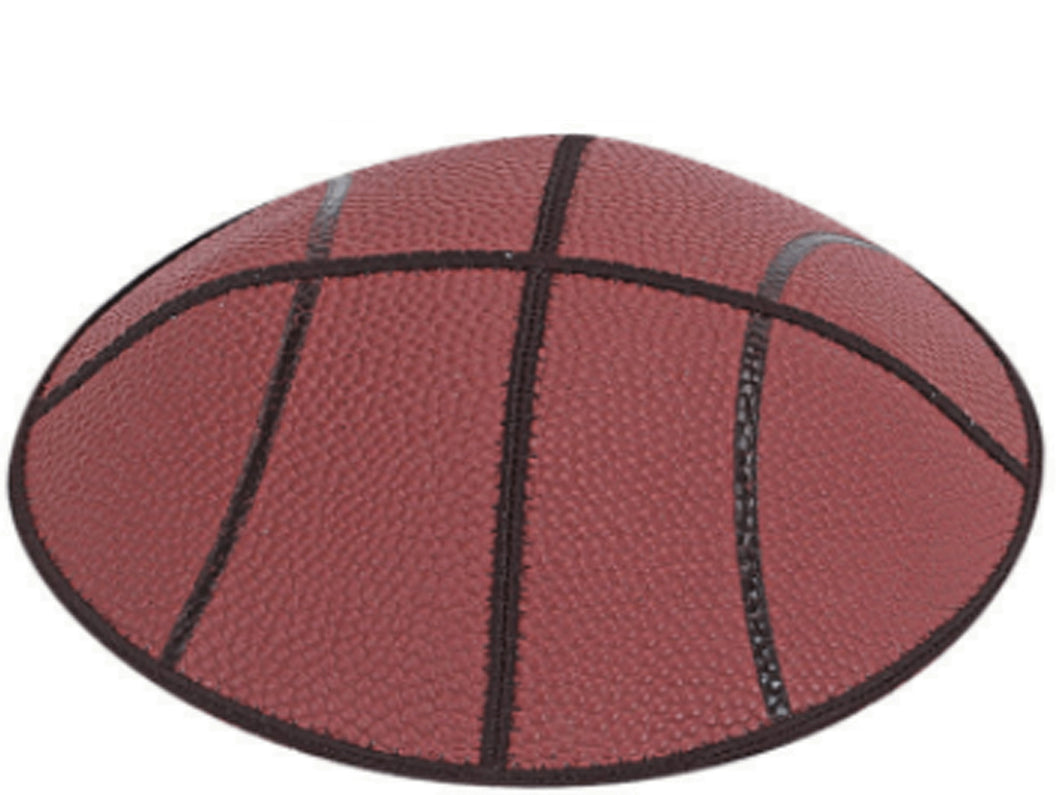 Basketball Sports Leather Kippah, Set of 12
