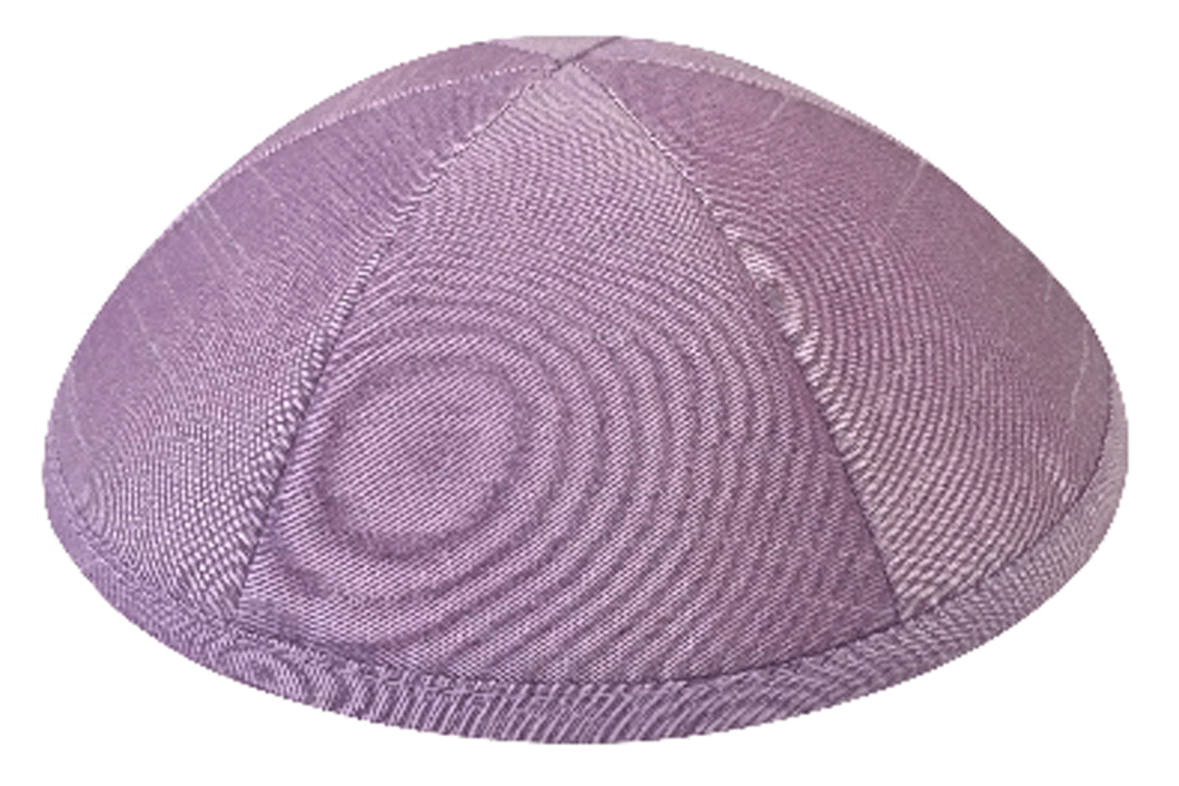 Lavender Raw Silk Kippah Jewish Skull Cap with Personalization and complimentary clips, Set of 12
